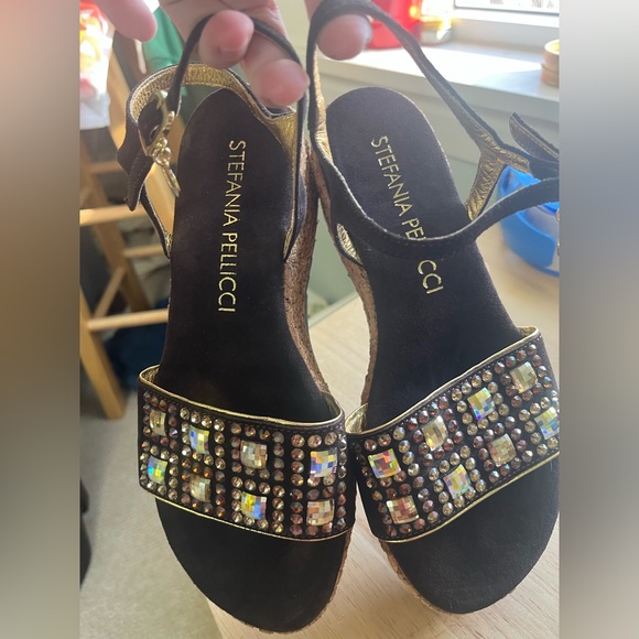 EXCELLENT Condition Vintage Stefania Pellicci Wedges, Size 7 - Picture 4 of 12